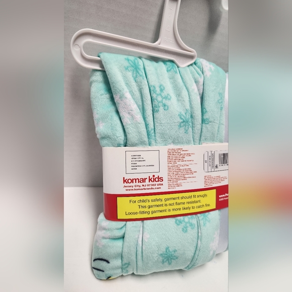 4T Toddler 2pc Snoopy Snuggly Soft Pajama Set Socks Aqua Blue Top Pants New - Picture 7 of 12